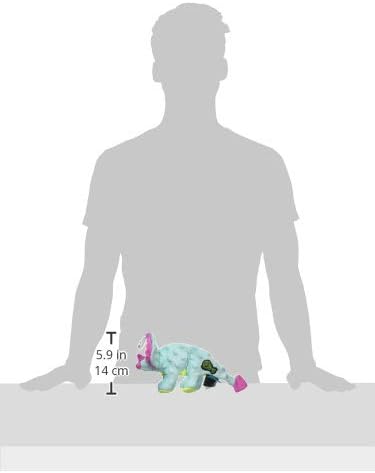 goDog Dinos Frills Squeaky Plush Dog Toy, Chew Guard Technology - Teal, Small