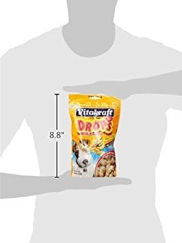 Vitakraft Drops with Peanut Treats for Dogs, Bite-Sized Training Snacks, 8.8 Ounce Pouch