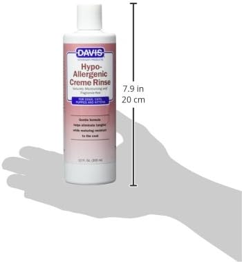 Davis Manufacturing Hypoallergenic Pet Crème Rinse, 12 oz, White (HCR12)