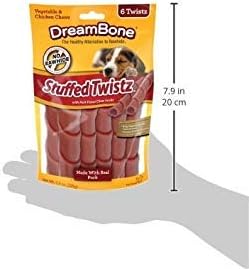 DreamBone Pork Stuffed Twistz Dog Chew, 6 pieces/pack (DBST-02164)