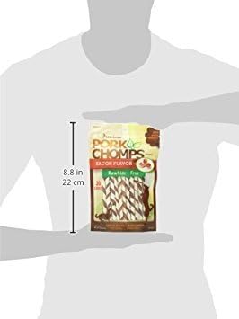 Scott Pet Products 60 Count Pork Chomps Bacon Twists Treat, Mini - 2 Pack
