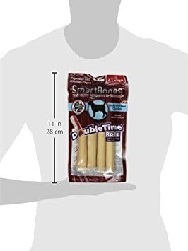 Smart Bones DoubleFun Rolls, Rawhide Free Dog Chew Sticks, Long-Lasting Chew Center, Treats for Dogs Made With Real Chicken, 4 Count