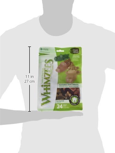 (2 Pack) Natural Grain Free Dental Dog Treats, Alligator