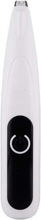 Upgraded Dog Cat Paw Trimmer with LED Light, 18 mm Widen Blade (White A)