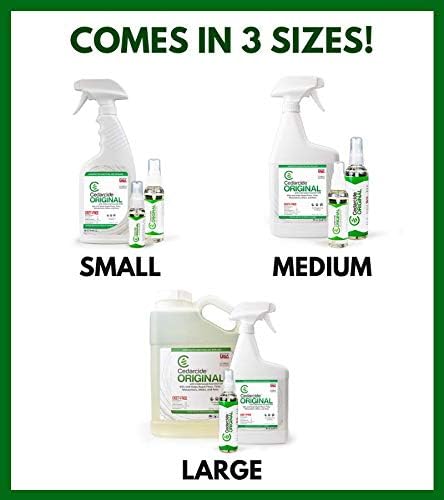 Cedarcide Original Bug Spray | Repel & Kill Fleas, Ticks, Mosquitoes, Mites, Ants & Chiggers | for use on People, Pets & Home | Natural Cedar Oil | Large Size Kit