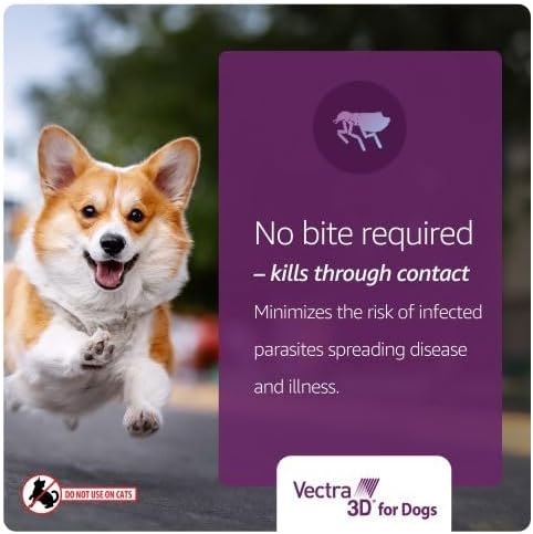 Vectra 3D for Dogs Flea, Tick & Mosquito Treatment & Prevention for Extra Small Dogs (5-10 lbs), 6 month supply