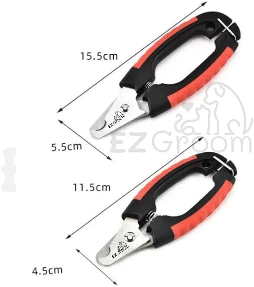 Dog & Cat Pets Nail Clippers and Trimmers - with Safety Gurad to Avoid Over Cutting, Professional Grooming Tool for Pets (Large, Red)