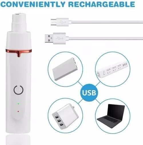 Dog Grooming Clippers Kit,Electric Rechargeable Cat Trimmer Tools,4 in 1 Multifunctional Low Noise Pet Shaver,Nail Grinder Haircutting System,Razor for Body Feet Paw Face Ears Nails Eyes,Hair Trimmer