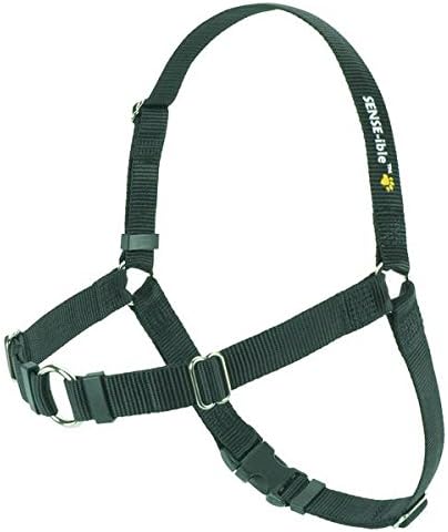 Softouch Sense-ible No-Pull Dog Harness (Black, Extra Small)