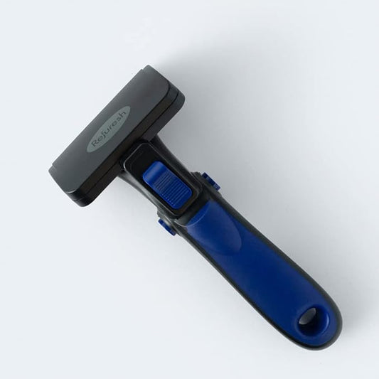 Deshedding Brush for Dogs & Cats - Medium & Blue, Long Hair Grooming Tool, Dog Deshedding Brush, Cat Deshedding Brush, Lightweight Deshedding Tool for Shedding Control. Pet Deshedder