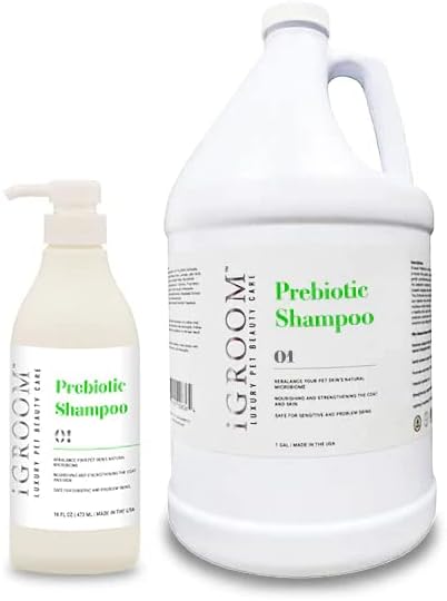iGroom Prebiotic Dog Shampoo, Luxury Pet Beauty Care, Promote Growth of Helpful Bacteria, Restore Coats Natural Moisture, Made in USA, Gallon