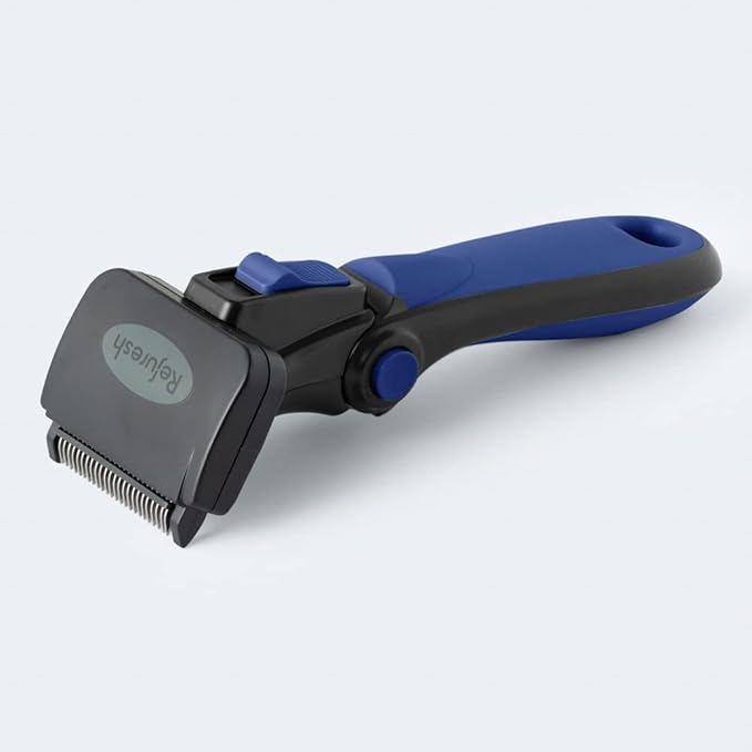 Deshedding Brush for Dogs & Cats - Small & Blue, Long Hair Grooming Tool, Dog Deshedding Brush, Cat Deshedding Brush, Lightweight Deshedding Tool for Shedding Control