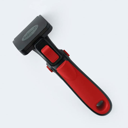 Deshedding Brush for Dogs & Cats - Small & Red, Long Hair Grooming Tool, Dog Deshedding Brush, Cat Deshedding Brush, Lightweight Deshedding Tool for Shedding Control. Pet Deshedder