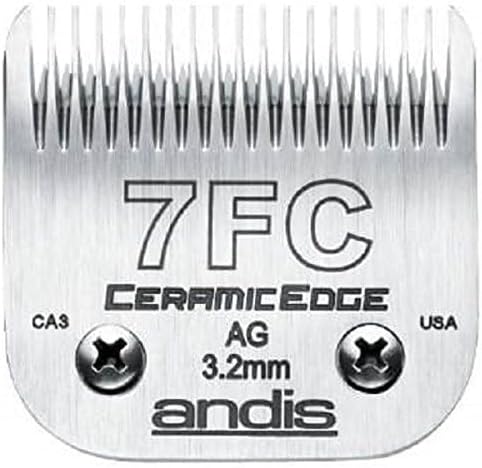 Andis Stainless Steel Pro Quality Grooming Ceramic Edge Clipper Blades Choose Size !(# 7FC Finish Blade = 3.2mm)