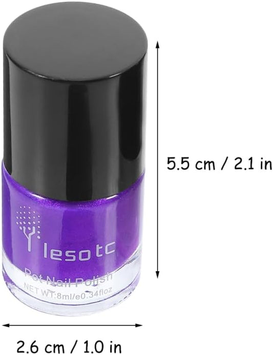 POPETPOP Dog Nail Polish Dog Toe Nail Polish : 6Pcs Gel Fingernail Polish Kit Pet Nail Polish Water Based Nail Polish for Dogs, Easy to Remove