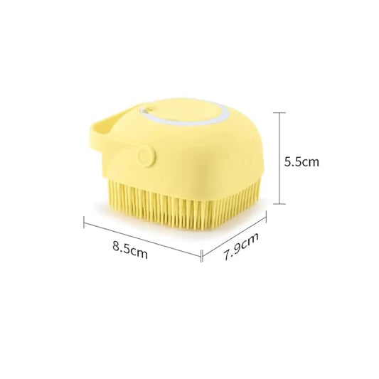 Dog Bath Brush Shampoo Brush Shampoo Brush Pet Bath Massage Brush Bath Brush Scrubber Soft Silicone Pet Shower Grooming Shampoo Massage Dispenser