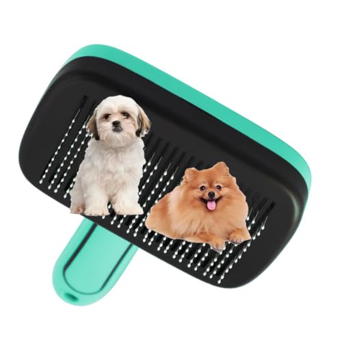 Self Cleaning Slicker Brush for Dogs and Cats,Pet Hair Brush for Shedding Long and Short Hair,Pet Grooming with Easy Clean Retractable Bristles -Cat and Dog Grooming Tool