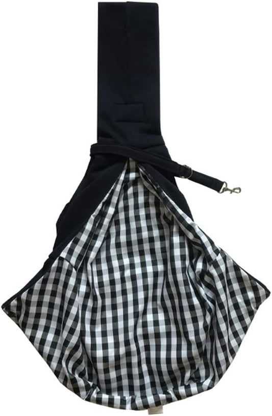 Leconpet Dog Sling Carrier Shoulder Bag for Pets with Mobile Phone Pocket Safety Buckle Security Lock, Suitable for Puppy, Small Dogs, and Cats for Outdoor Travel (Navy Blue)