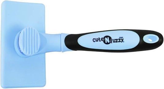 Self Cleaning Pet Slicker Brush, Blue, Large