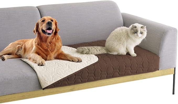 Waterproof and Anti-Slip Dog Bed Cover and Pet Blanket Sofa Pet Bed Mat car Incontinence Mattress Protectors Furniture Couch Cover for Most Cats Dogs, Pets(30x70-Chocolate)