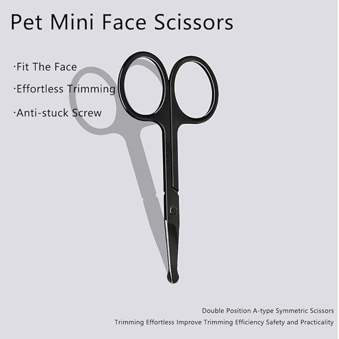 Dog Tear Stain Remover Comb, Cleanser scissors remove Floating Hair,Dog Cat Grooming Comb Pet Tear Stain Remover Combs Fine Tooth Grooming Removal Tool (Black)