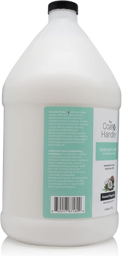 Undercoat Control Deshedding Dog Conditioner Coconut Milk Fragrance, 1 Gallon - Combats and Reduces Shedding, Undercoat Removal, Fights Excessive Hair Shed, Omega 3 and 6 Rich