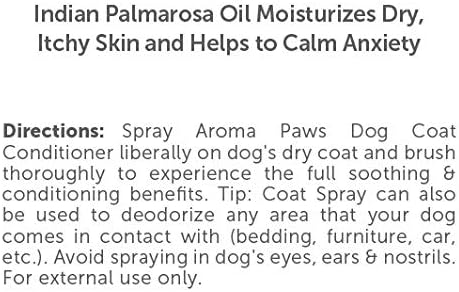 Scented Dog Coat Spray – Cleansing, Conditioning, Moisturizing – Toxin Free, Healthy Ingredients – Aromatic Grooming Puppy Spray – Loosens Knots, Tangles – 4.5 Oz., Palmarosa