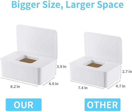 Moorfowl Woof Woof Dog Wipes Dispenser,Upgarde Size(8.2L x 4.9W x 3.9H inches),Grooming Butt Wipes Container Holder for Dog Paw