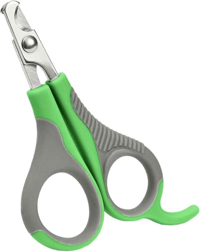 WePet Pet Nail Clippers U07.2, Professional Claw Trimmer, Scissor for Cats, Puppies, Kittens, Hamsters, Rabbits and Small Animals, Sharp, Safe, Small, Green/Grey