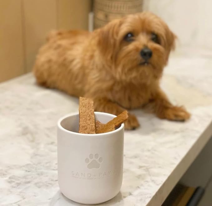 Sand + Paws Scented Candle - Amber & Fig - Additional Scents and Sizes –Luxurious Air Freshening Jar Candles Neutralize pet Odors and Enhance Home décor – 100% Cotton Lead-Free Wicks - 12 oz