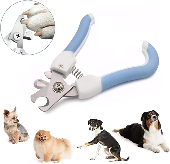 Dog Nail Clippers and Trimmers - with Safety Guard to Avoid Over Cutting, Free Nail File, Razor Sharp Blade - Professional Grooming Tool for Pets