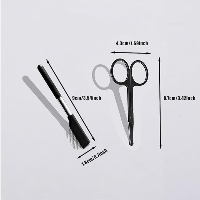 Dog Tear Stain Remover Comb, Cleanser scissors remove Floating Hair,Dog Cat Grooming Comb Pet Tear Stain Remover Combs Fine Tooth Grooming Removal Tool (Black)