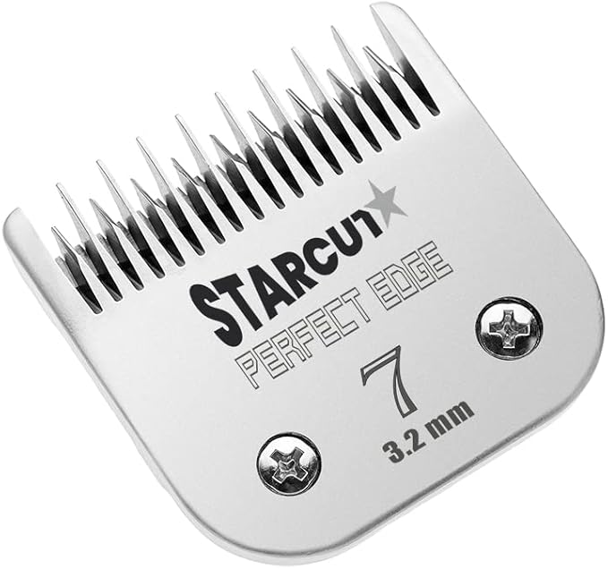 Detachable Dog, Cat, and Horse Pet Professional Grooming Clipper Replacement Blades, Compatible with Most A5 Andis, Oster, Wahl Series Clippers, Made of Stainless Steel. (#7 1/8" (3.2mm))