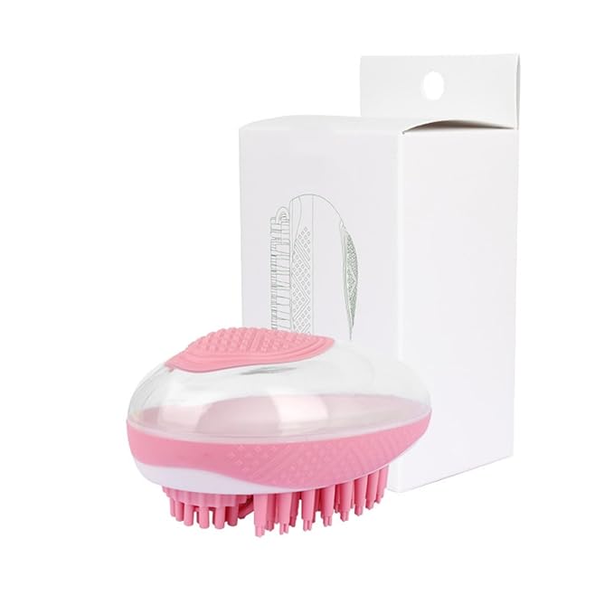 Dog Bath Brush - Massage Brush,Hair Removal Brush,Many Colours AvailableCleaning & Grooming Dog Bath Supplies (Orange)