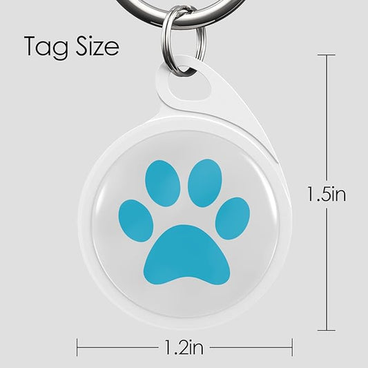 QR Code Dog Tag, Smart ID Tags, Dog Tags Personalized Lightweight Silent ID Tag for Kids Pets Bags Keys, Blue