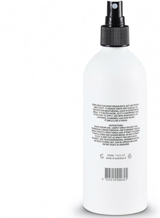 DOG by Dr Lisa - Leave in Conditioner Spray - Dog Coat Detangling and Dematting Spray - No-Rinse Conditioner for Dog Grooming - Reduce Knots & Tangles - Plant Based, Vegan Friendly