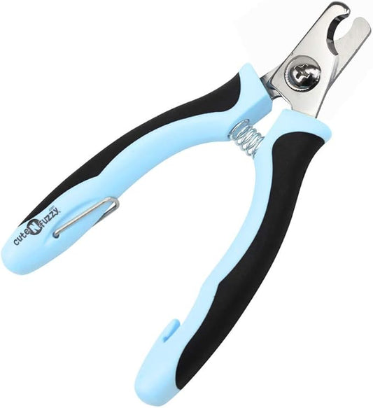 Professional Pet Nail Clipper with Bent Blade, Royal Blue, Medium