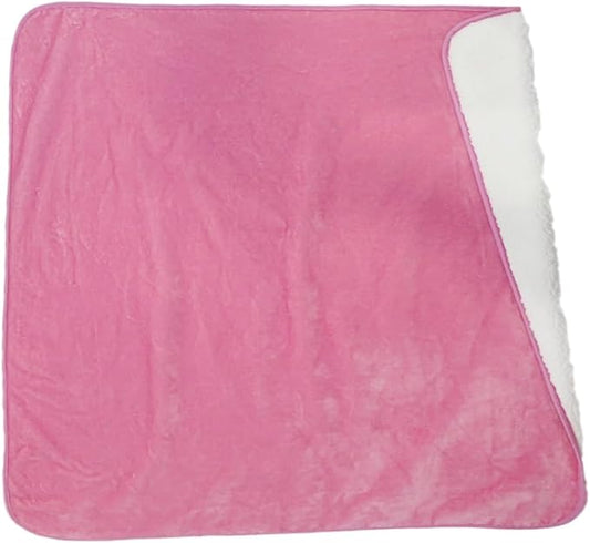 Bucephalus Waterproof Dog Blanket, Thick Reversible Soft Pet Blankets for Couch Bed Protection, Pee Proof Sherpa Fleece Blanket for Small Medium Large Dogs Puppy Cats Washable (Pink,50"×60")