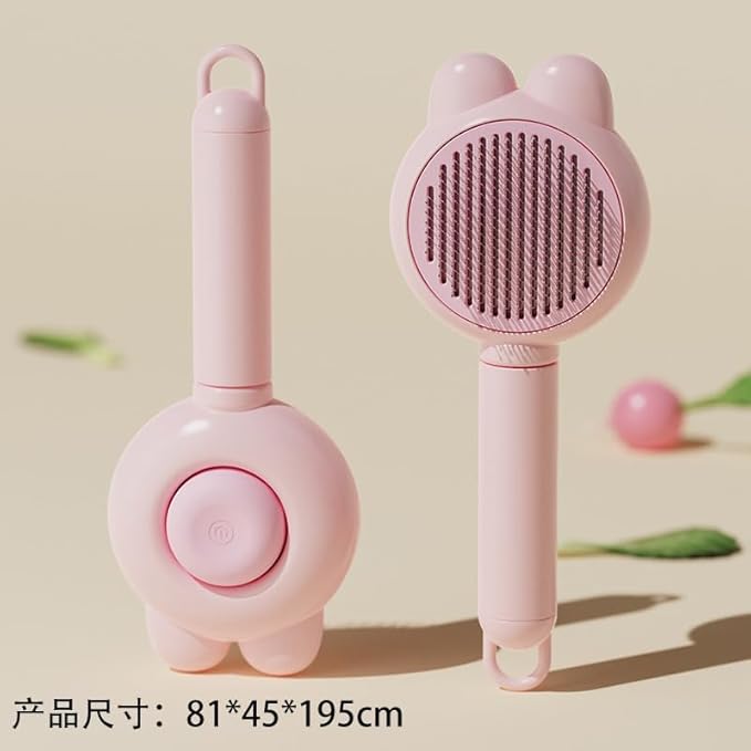 Premium Universal Pet Grooming Brush with Stainless Steel Pins Ideal for All Breeds Long Short Haired Cat and Dog,Ergonomic All-in-One Reduces Tanglesand PromotesHealthy Coat with Gentle (Pink)