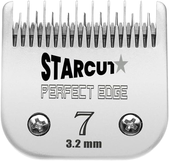 Detachable Dog, Cat, and Horse Pet Professional Grooming Clipper Replacement Blades, Compatible with Most A5 Andis, Oster, Wahl Series Clippers, Made of Stainless Steel. (#7 1/8" (3.2mm))