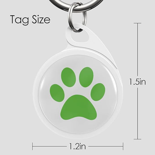 QR Code Dog Tag, Smart ID Tags, Dog Tags Personalized Lightweight Silent ID Tag for Kids Pets Bags Keys, Green