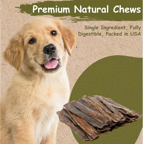 Top Dog Chews - 10" - 12" Beef Taffy, 30 Pack, Beef Jerky Dental Treats for Dogs - Organically Sourced, Single Ingredient Dog Treat, for Small, Medium, or Large Dogs