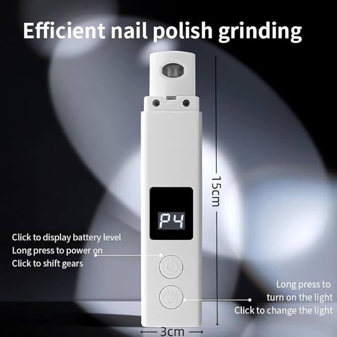 Dog Nail Trimmers, 4-Speed Dog Nail Grinder, Painless & Quiet Pet Nail Trimmer for Large Dogs, Medium & Small Dogs/Cats(2 Grinder Wheels)