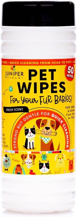 Pet Wipes for Pets Cleansing, Wipes for Dogs & Puppies-Mild & Soothing Dog Grooming Wipes, Safe to Use from Head to Toes, Strong but Gentle for Quick Cleaning, 50 Count (Pack of 12)