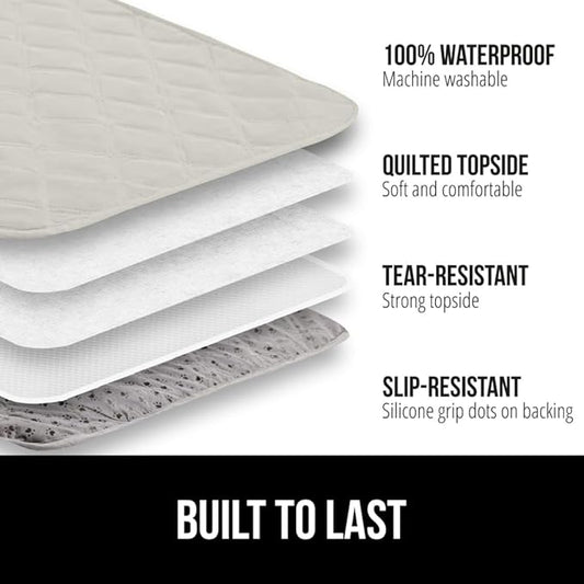 Gorilla Grip 100% Waterproof Dog Blanket 68x82, Pet Friendly Throw Essential for Large Pets, Dogs, Cats, Tear and Slip Resistant Leakproof Couch Cushion Bed Protector Cover for Indoor Furniture, Taupe