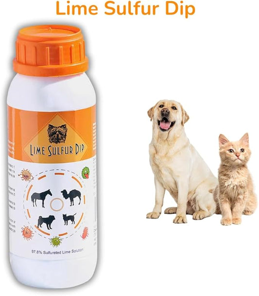Skin & Coat Care Combo - Lime Sulfur Dip 16 oz + Antiparasitic & Antiseborrheic Dog Shampoo 16 oz