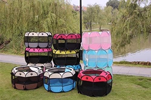 4PPW – Portable Foldable pet playpen - pet Playground - Portable cat playpen- Outdoor pet playpen - pop up Dog cage - Puppy Tent - pet Fence - pet Pen - pet Tent. (Brown XL)