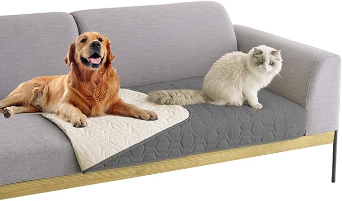 Waterproof and Non-Slip Dog Bed Cover and Pet Blanket Sofa Pet Bed Mat ,car Incontinence Mattress Protectors Furniture Couch Cover for Most Cats Dogs,Pets(30x70-Dark Grey)