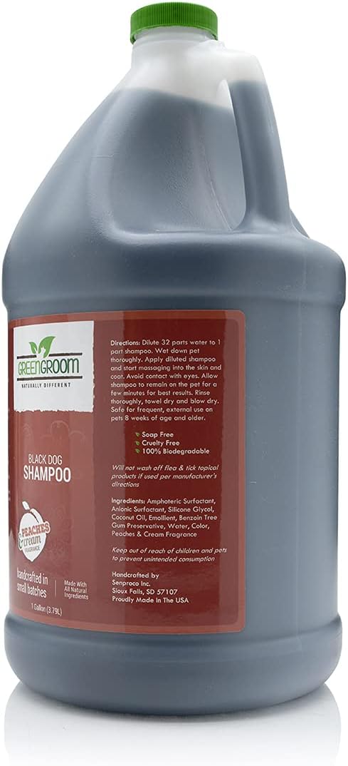 Black Dog Shampoo, Gallon | Coconut Oil and Protein, Natural Ingredients, Restores The Coat's Dark Shade, Softens and Hydrates