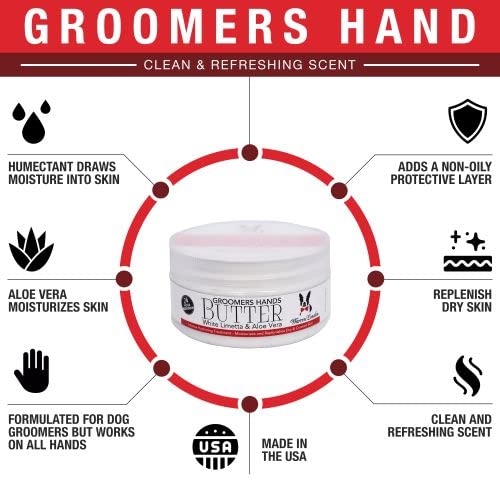 Warren London Groomers Hand Butter Moisturizer Lotion | Working Hands Hand Cream for Dry Cracked Hands in Dog Grooming & Other Tough Labors | Made in USA with Natural Aloe Vera
